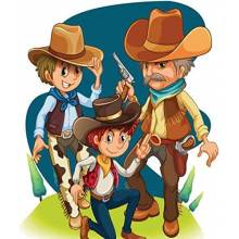 Peinador Infantil Vaquero 80 X 105 Ctm. Ref. P2581087