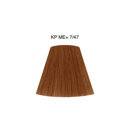 Wella Color Tinte Permanente Koleston Perfect N.  7.47 Rubio Medio Cobrizo Marron