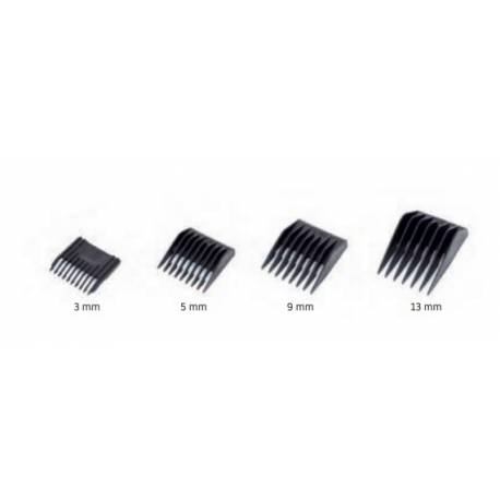 Ag Set 4 Peines Negros Compatible Moser Ref.40123 Ag Set 4 Peines Negros Compatible Moser Ref.40123
