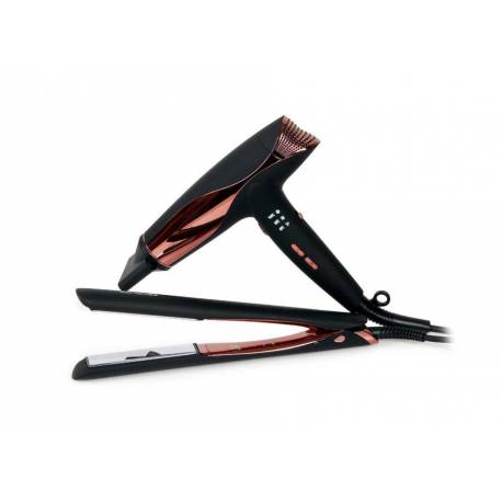 Corioliss Kit Plancha Titanio C5 Black Copper Y Secador Wind   Ref. Suk5053