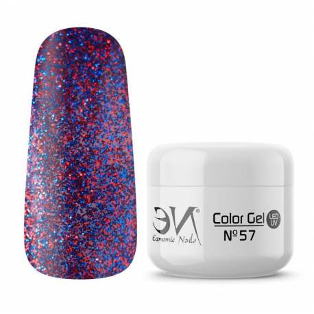 Economics Nails Color Gel 57 Red Blue 5 Ml. Ref. Gc1057