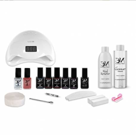 Economics Nails Esmalte Permanente Kit Basico Uv Kep-1001