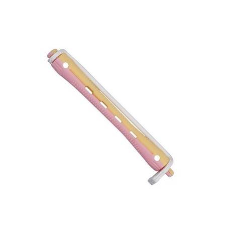 Eurostil Bigudi Plast Rosa Y Amarillo Largo  12 Unds. Ref. 902