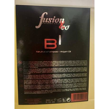 Fusion&co Shampoo B1 Argan Oil Garrafa 10 L. Ref. 30201 Fusion&co Shampoo B1 Argan Oil Garrafa 10 L. Ref. 30201