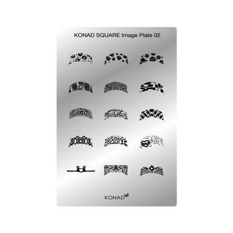 Konad Placa De Diseños Rectangular Ref. C02 Kis02 Konad Placa De Diseños Rectangular Ref. C02 Kis02