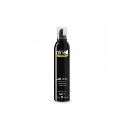 Nirvel Color Espuma Volumen Fija Y Realza Color Chocolate Color Mousse 300 Ml. Ref. 6320 Nirvel Color Espuma Volumen Fija Y Realza Color Chocolate Color Mousse 300 Ml. Ref. 6320