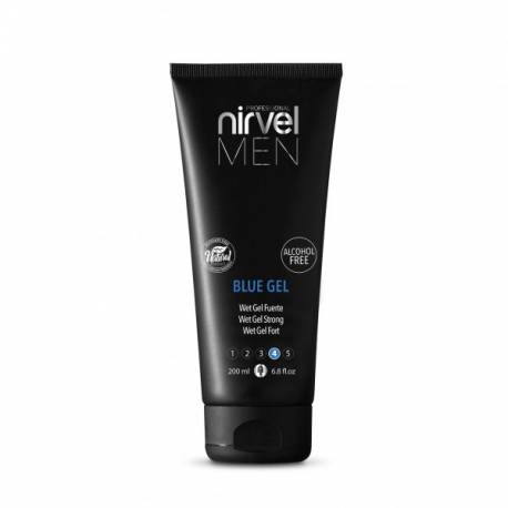 Nirvel Men Gel Fijador Fuerte Sin Alcohol Blue Gel Wet  200 Ml. Ref. 6720 Nirvel Men Gel Fijador Fuerte Sin Alcohol Blue Gel Wet  200 Ml. Ref. 6720