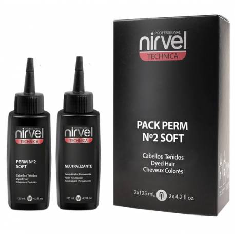 Nirvel Technika Permanente Perm N. 2 Soft  Cabellos Teñidos Pack 2x125 Ml. Permanente Mas Neutralizante Ref. 8096