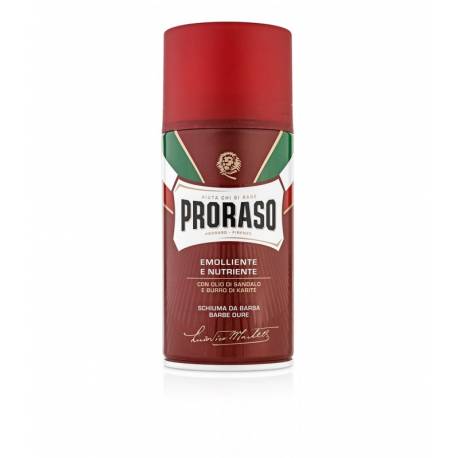 Proraso - Rojo- Sandalo Y Manteca Karite Espuma Afeitar 300 Ml   Ref. 400437
