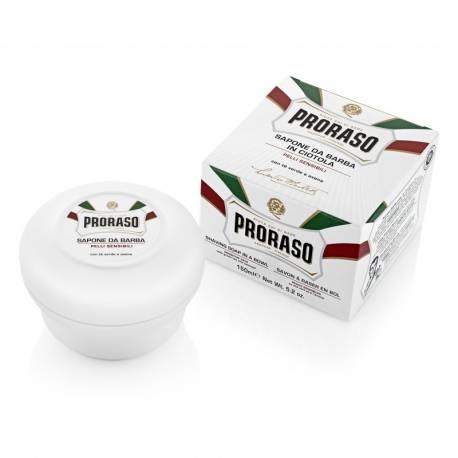 Proraso - Blanco- Te Verde Y Avena Jabon De Afeitar Piel Sensible Tarro 150 Ml  Ref. 400621