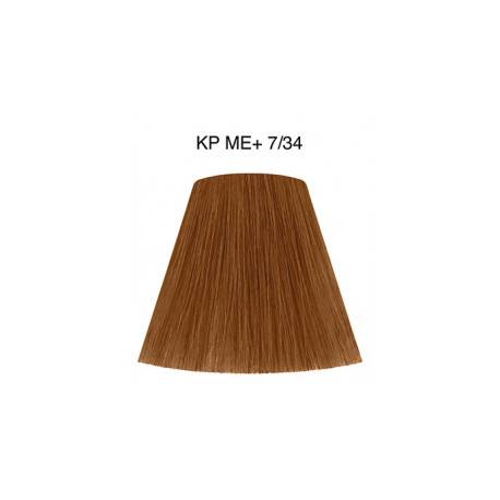 Wella Color Tinte Permanente Koleston Perfect N.  7.34 Rubio Medio Dorado Cobrizo