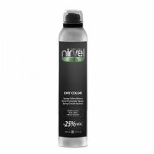 Nirvel Green Spray Cubre Raices Dry Color Negro 300 Ml. Ref. 6637
